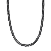 8mm Black Moissanite Miami Cuban Chain